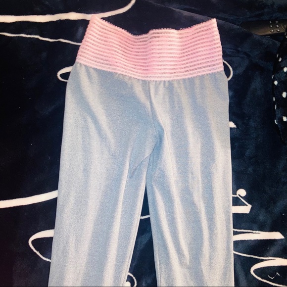 RARE GRAY/PINK HEART CUTE BOOTY LOUNGE LEGGINGS heart butt valentines y2k cute - Picture 4 of 4